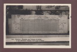 GENEVE - Monument aux Français - 1931