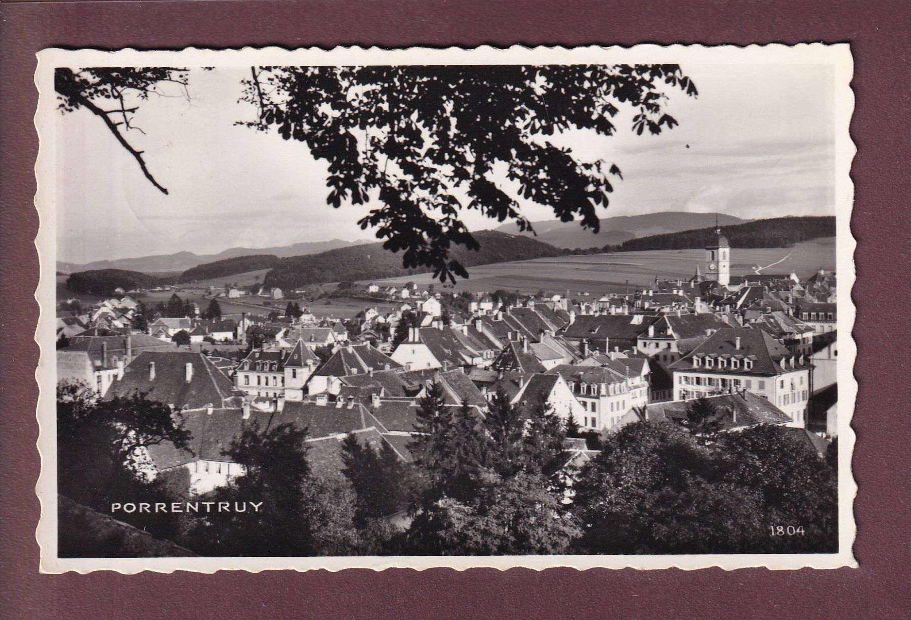 Cartoline postali: PORRENTRUY - 1957 – Usato da Pully venduto da nicecards