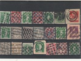 Lot (21 Stück) mit Stummenstempel