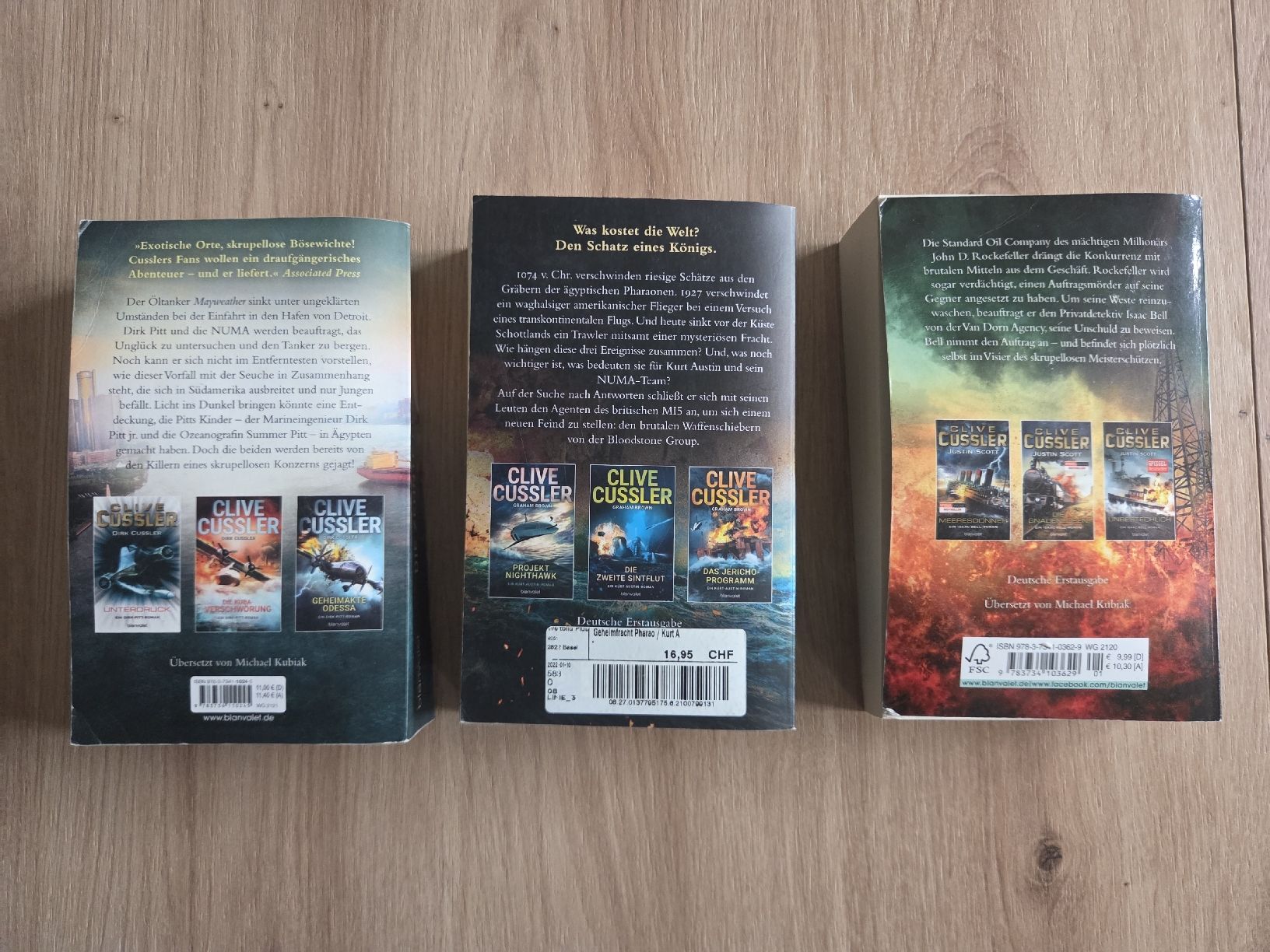 Libri: 3 Romane von Clive Cussler-Deutsch – Usato da Simplon Dorf venduto da luc_6vrv 1