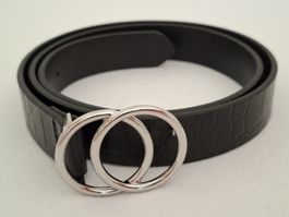 OCHNIK Gürtel aus Leder schwarz / Gr. 95