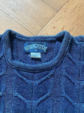 Long pull bleu Blue Willi's 100% coton taille M