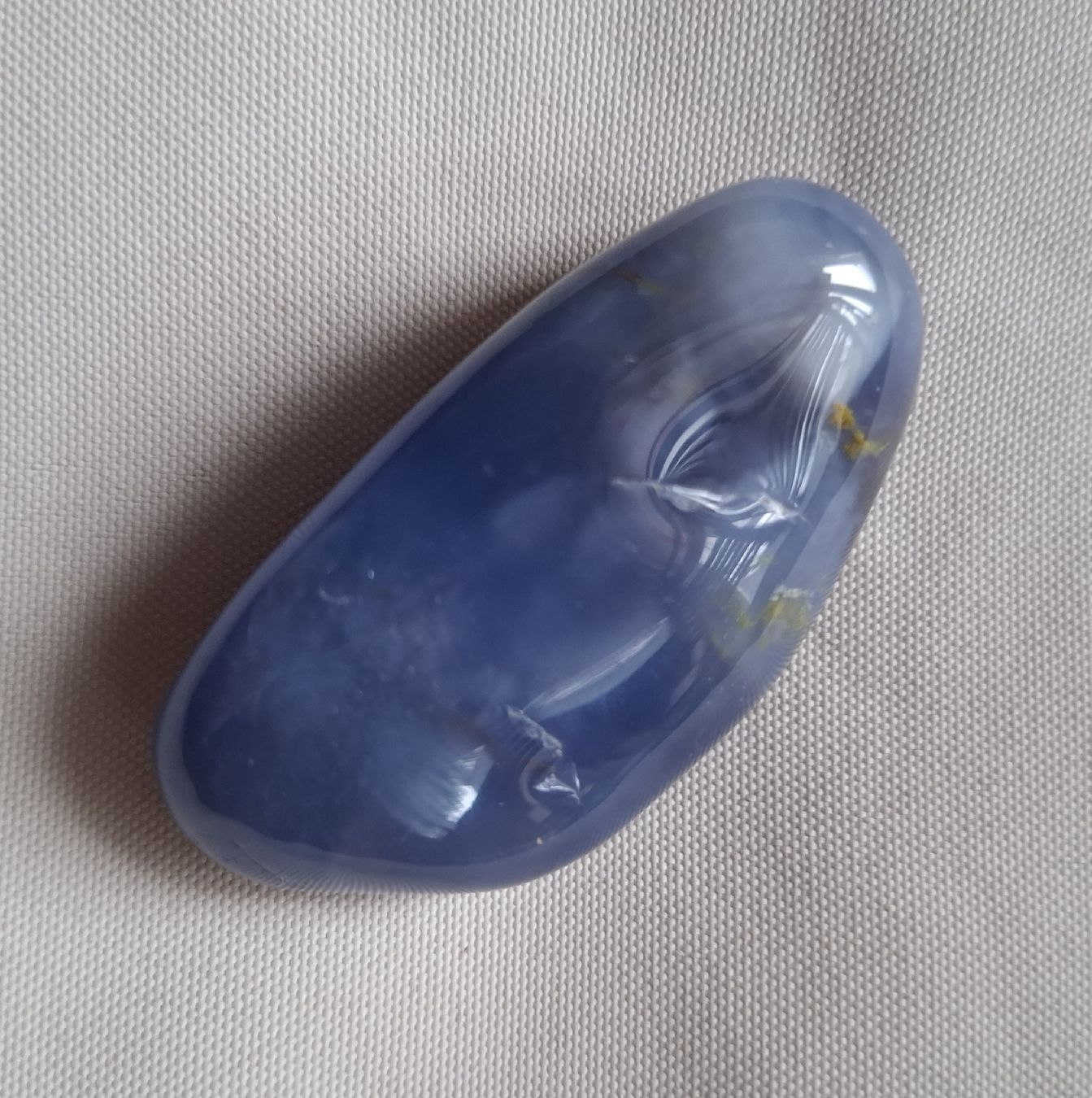 Minerali & Pietre curative: Blauer Chalcedon, Trommelstein – Usato da Dietikon venduto da Hirschkopf 5