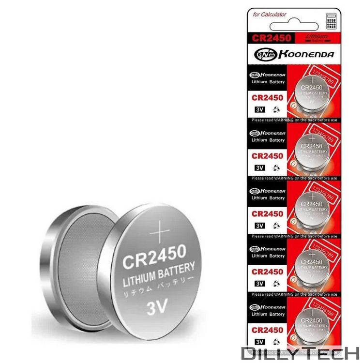 Caricatori & Batterie: Koonenda CR2450 Knopfzellenbatterie - 3 Stk. – Nuovo e nell'imballaggio originale da Erlenbach ZH venduto da dillytech.ch 1