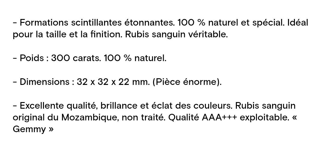 Pierres précieuses: rubis brute 300 carats – D'occasion à Sornard-Nendaz par JYTI90 6