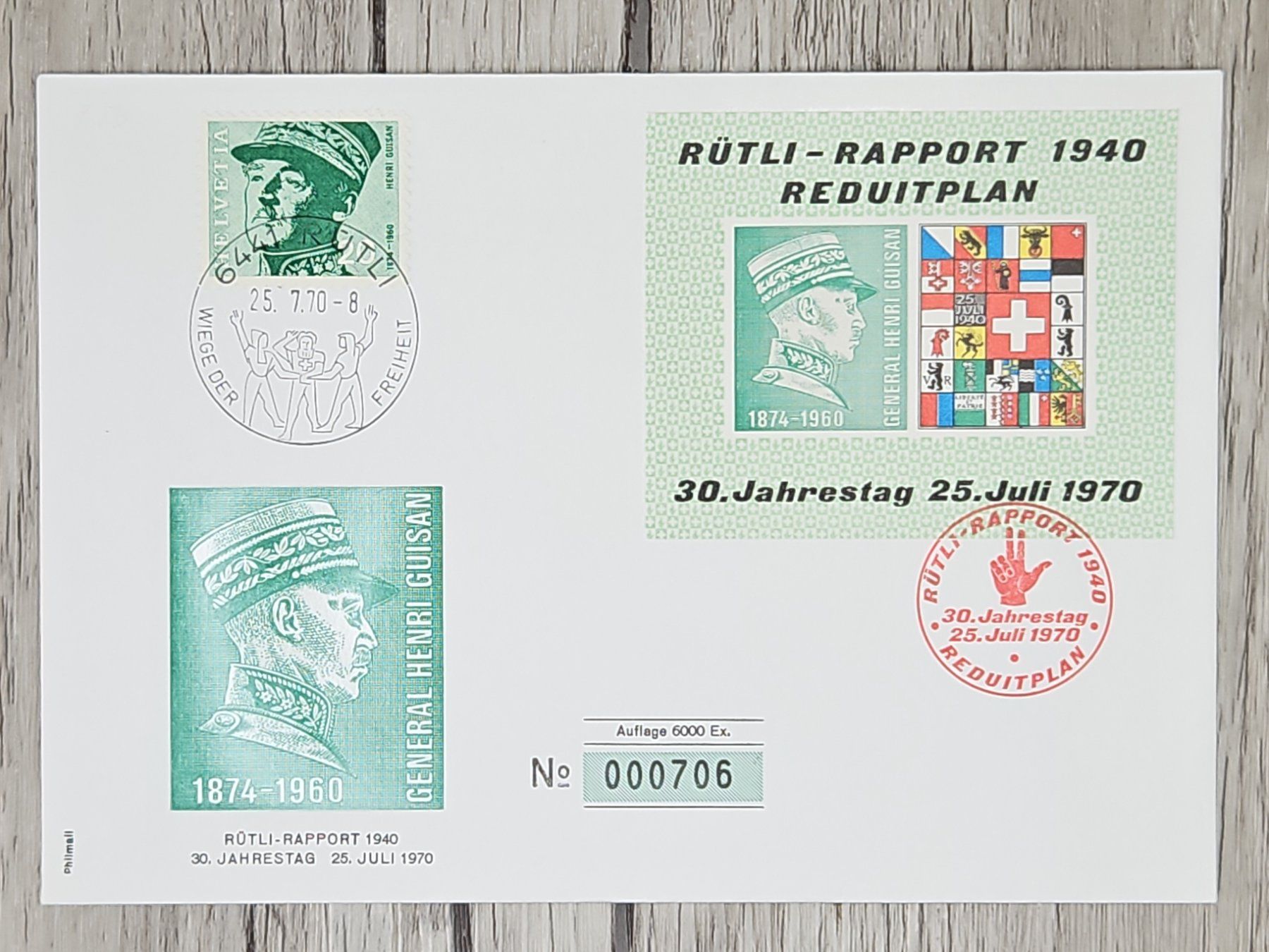 Tous les timbres: CL07 Enveloppe + Timbre Suisse 1970 / 6000ex – D'occasion à Cousset par Patrick_Collections