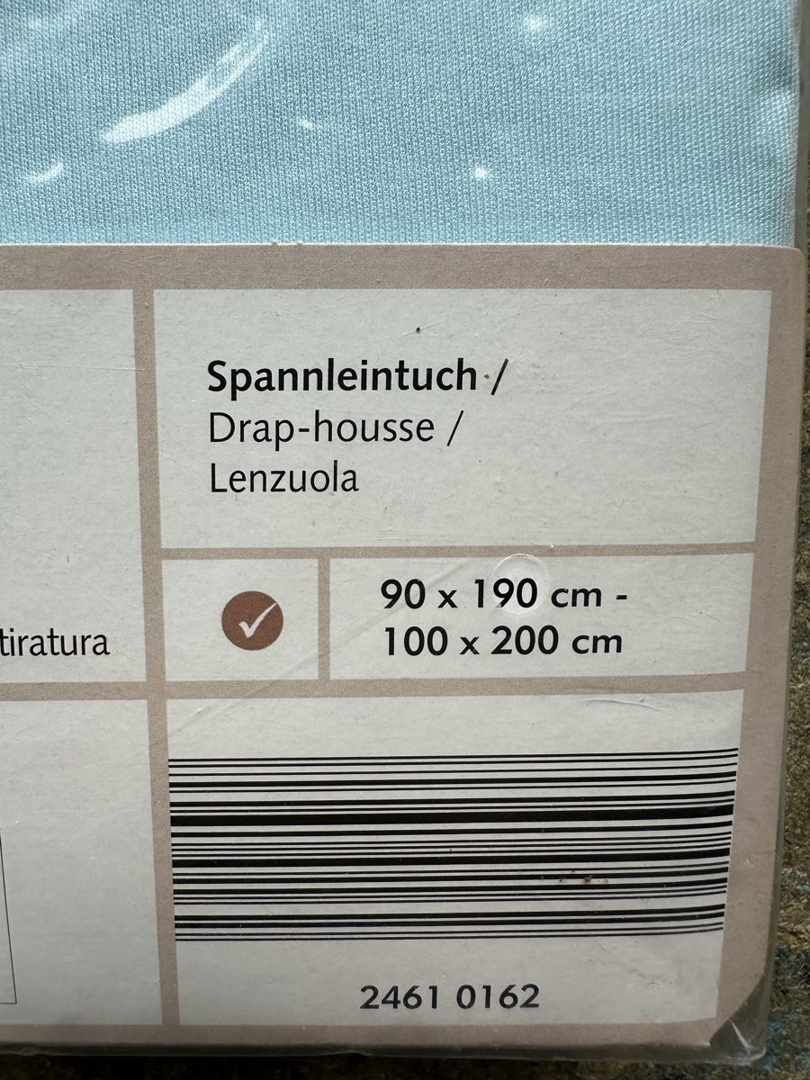 Bettwäsche: Hellblaues Spannleintuch – Neu und originalverpackt aus Zollikofen von Taximan89 1