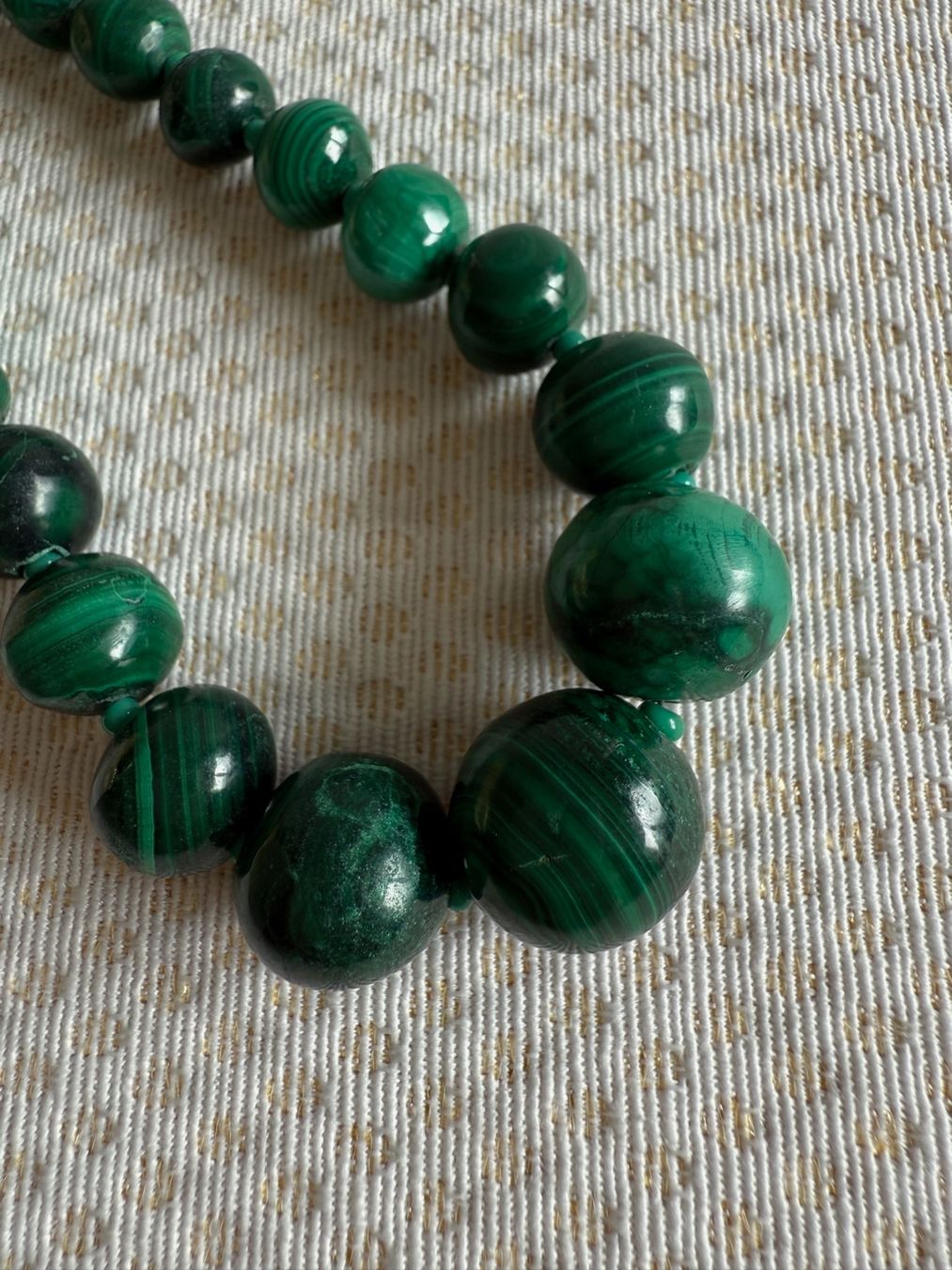 Catenine: Collier de perles en malachite - 44cm – Usato da Sion venduto da accroshoes 3