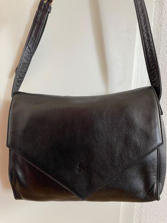 Sac bandoulière Sonia Rykiel cuir noir 
