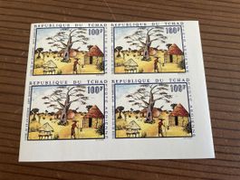 Rep. DU TSCHAD geschnitten Postfrisch ** 4 er Block