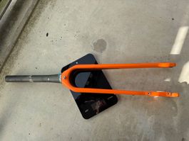 Ridley Rennvelo Disc Gabel Orange CARBON ungekürzt Rennrad