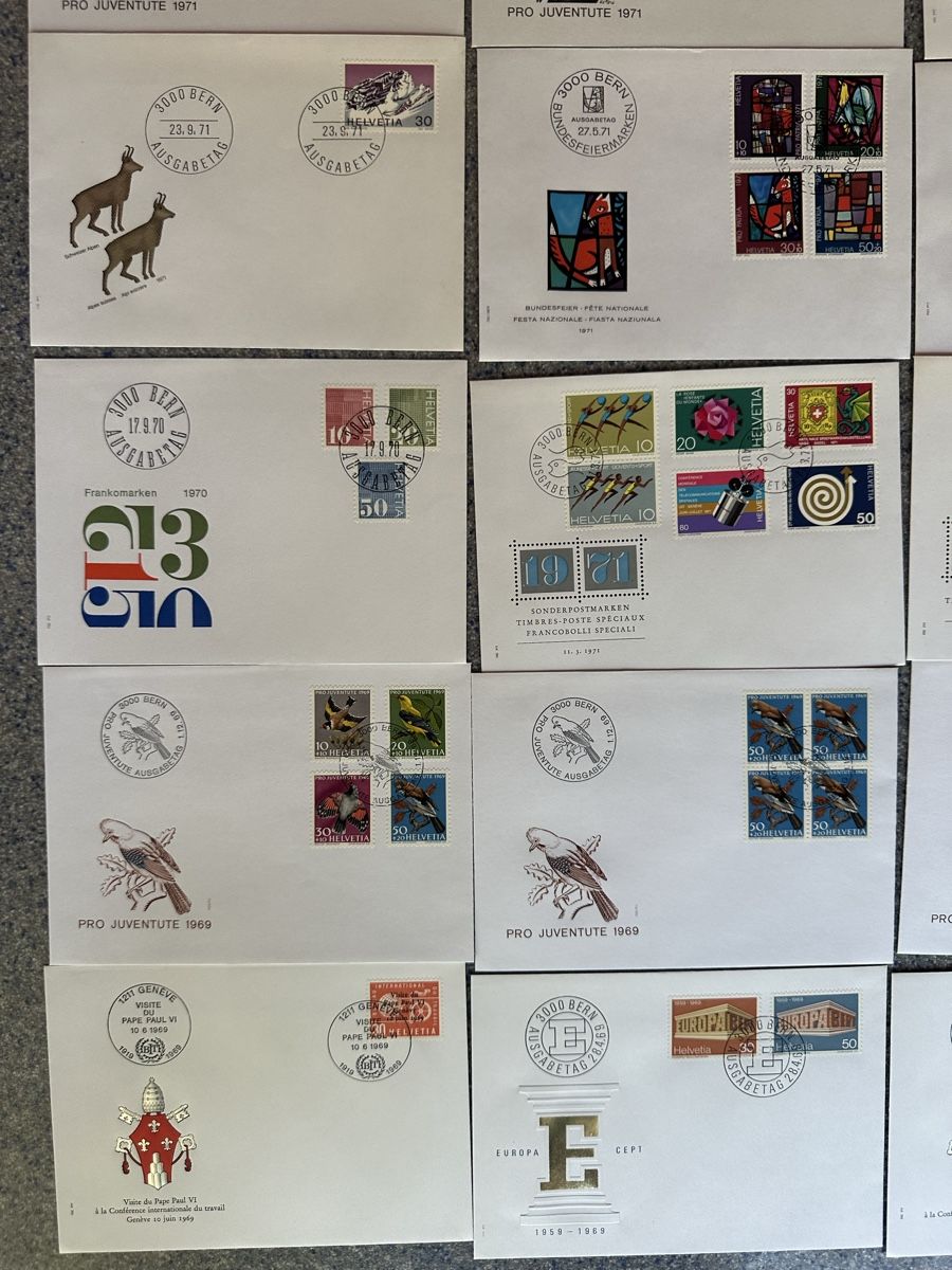 Tutti i francobolli: Schweiz - 48x FDC und Sonderbriefe  – Usato da Schmitten / FR venduto da Samsara169 4
