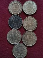 7x 1 Franken 1962/63/63/64/64/64/64