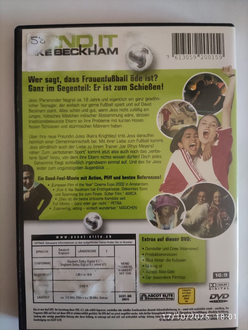 Tous les DVDs: Bend it like Beckham Bend it like Beckham – D'occasion à Basel par Alacant 1