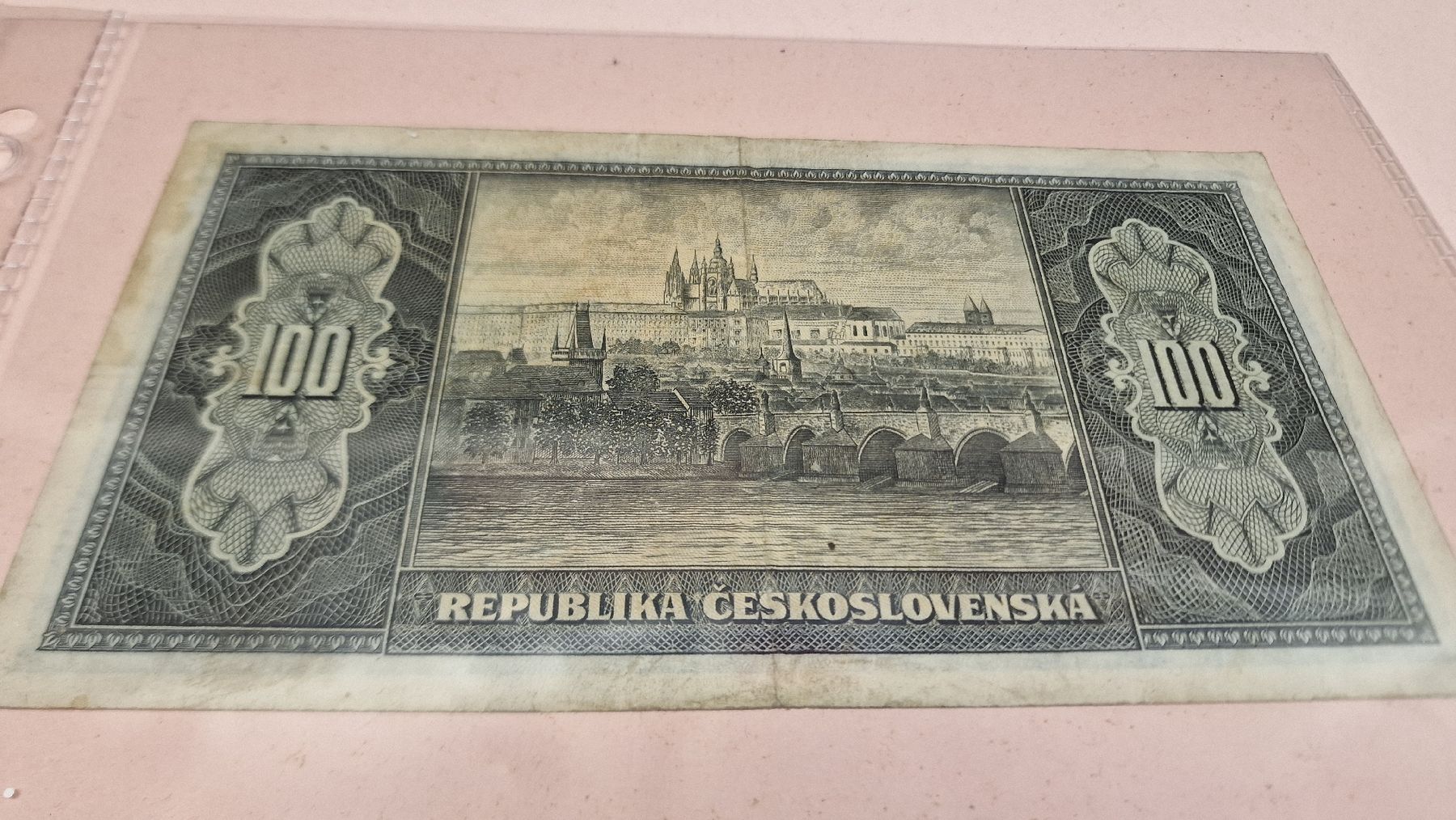 Banconote: 100 Kronen Tschechoslowakei 1945 Banknote – Usato da Herisau venduto da Antiques.AR 1