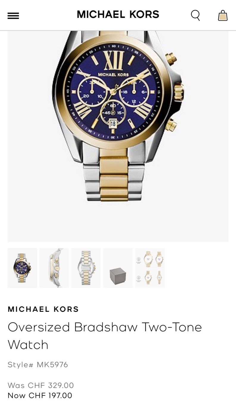 Michael Kors Uhren: Michael Kors Oversized Bradshaw Watch – Gebraucht aus Dübendorf von VSAngel 4