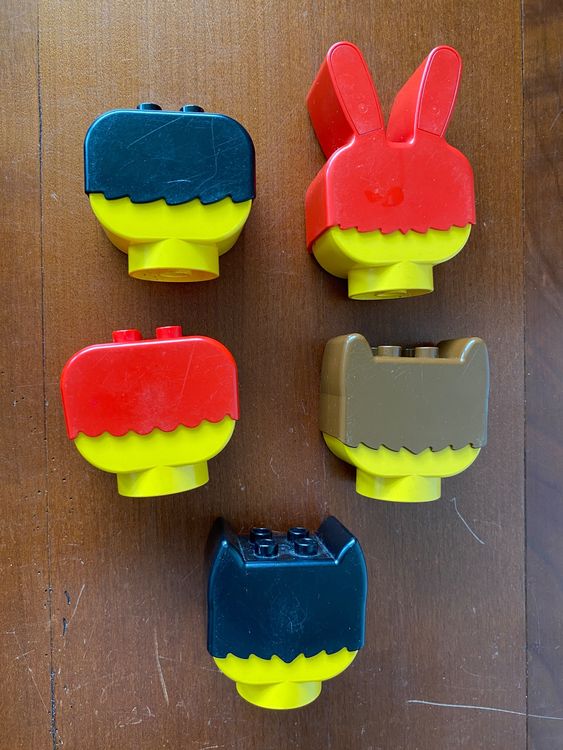 Duplo Jouets: 5 Lego Duplo vintage Primo Kopf Katze Kind Hund Bär Hase – D'occasion à THERWIL par Fcbbasel 1