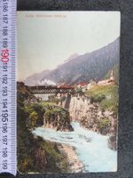 GÖSCHENEN GOTTARD-BAHN DAMPFZUG AUF BRÜCKE URI AK