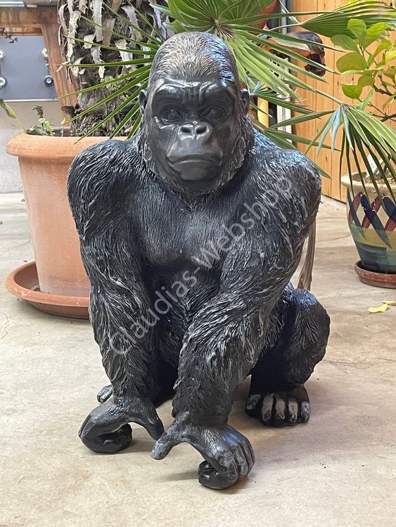 Deko Gorilla Figur Gorillafigur als Deko für Haus und Garten Acheter
