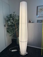 %neue edle Stehlampe aus Stoff weiss 172cm