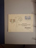 Portobrief Frankreich–Schweiz 1938 an SLM Winterthur Stempel