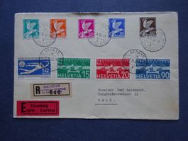 1932  185 - 190 & F16-18 auf schönem FDC