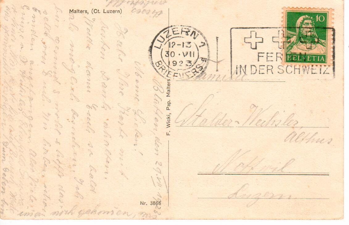 Ansichtskarten: Malters – Gebraucht aus Wolhusen von Curver9 1