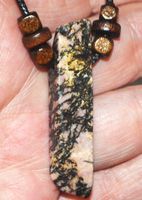 Halskette Y-941 – Rhodonit mit Holz