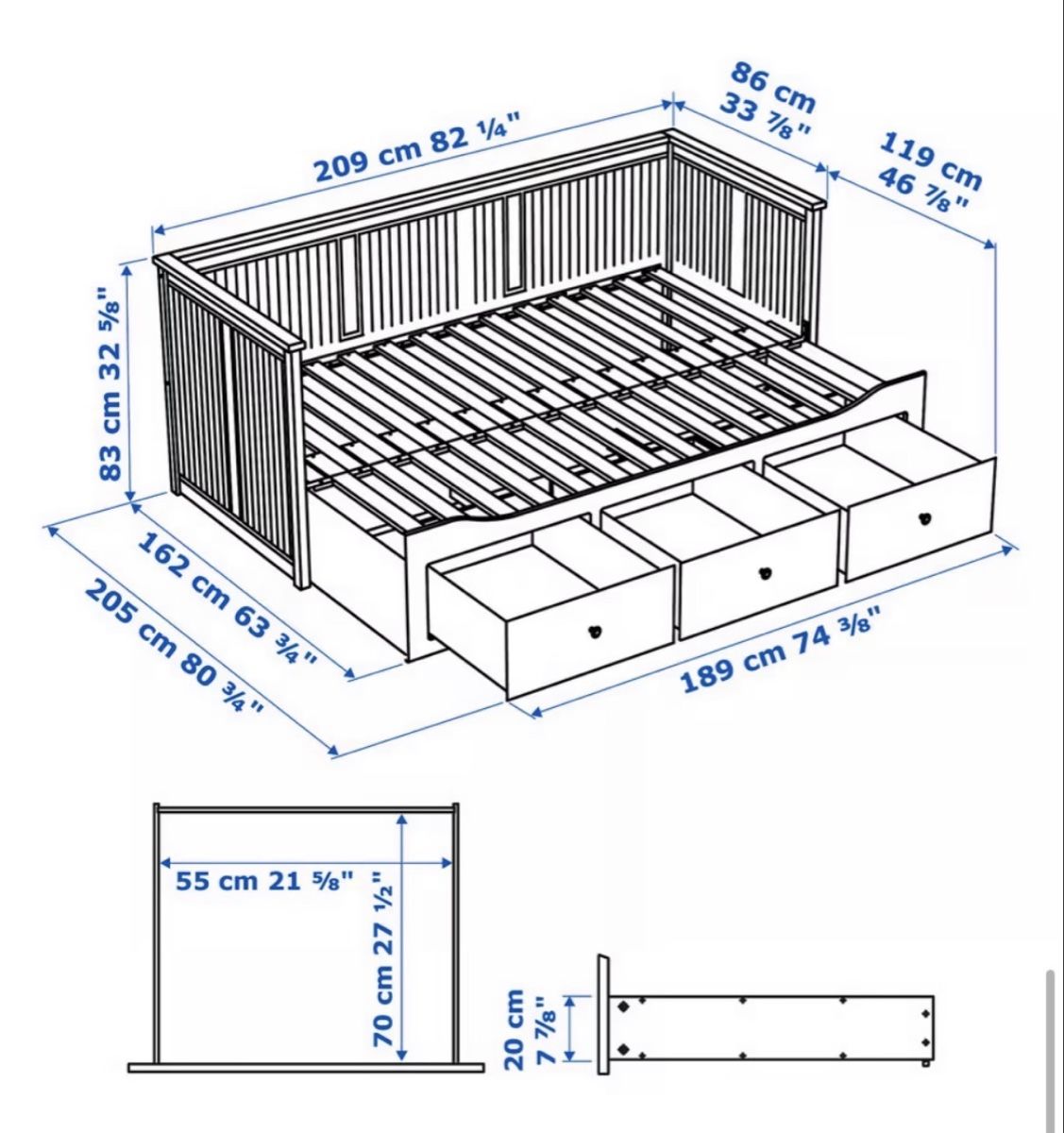 Ikea Letti: 2 Hemnes Betten – Usato da Wohlen AG venduto da campi1410 3