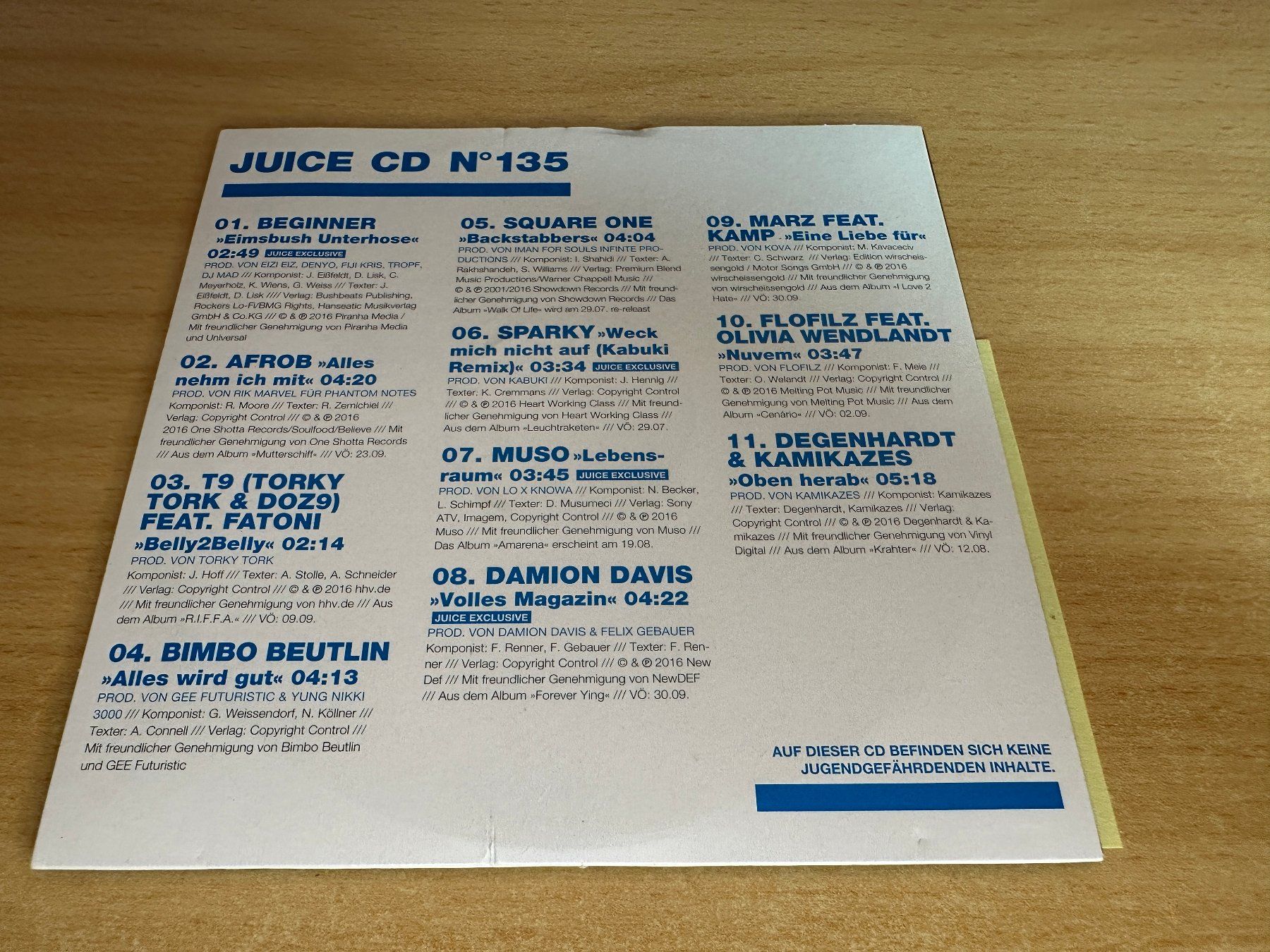 CD: Various – Juice CD No. 135 – Usato da Rikon im Tösstal venduto da Alpenmutz 1