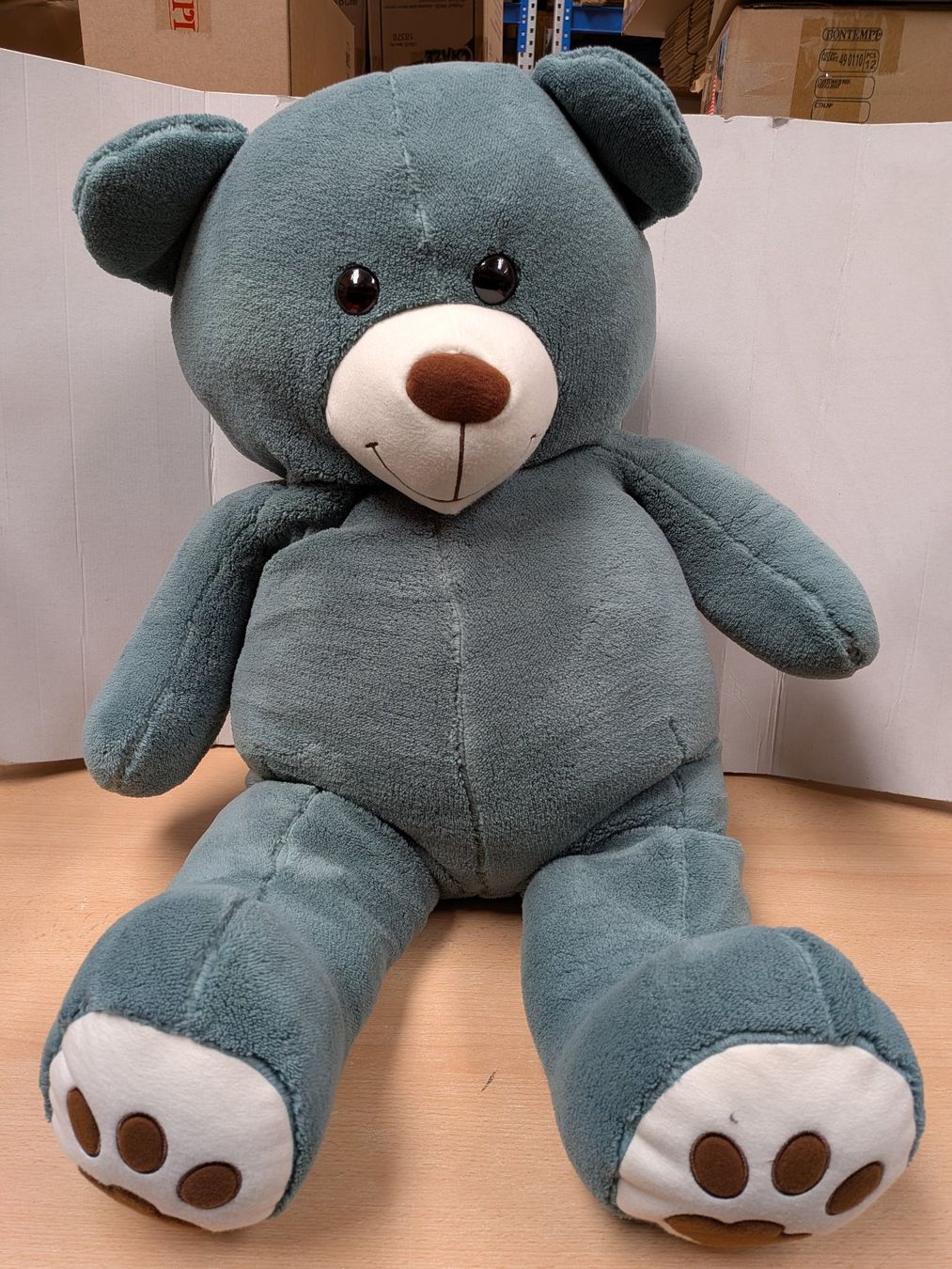Giocattoli: 1 Meter grosser Plüsch Teddybär, blau – Nuovo (secondo la descrizione) da Hefenhausen venduto da Spielwaren-Discount
