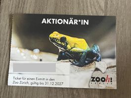 Ticket Eintritt Zoo Zürich / Gutschein / bis 31.12.2027