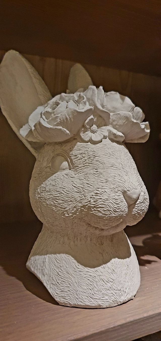 Figuren: Beton Deko Hasenbüste 21cm hoch. – Neu (gemäss Beschreibung) aus Künten von mari.h