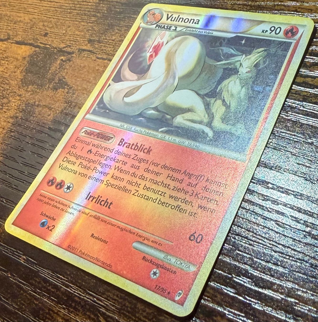 Pokémon Carte collezionabili: Vulnona Rare Reverse Holo 17 – Usato da Zürich venduto da PEACECOCOON 1