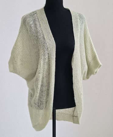 H&M Strickjacke hellgrün   Mix Wolle grob gestrickt  Gr.M