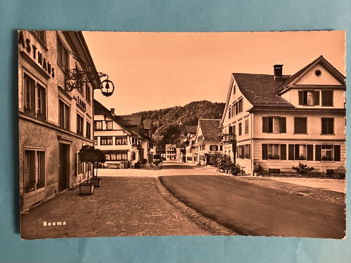 Cartoline postali: Alte Ansichtskarte Bauma ZH, seltene Version, Strassenpartie – Usato da Bauma venduto da Baumer71