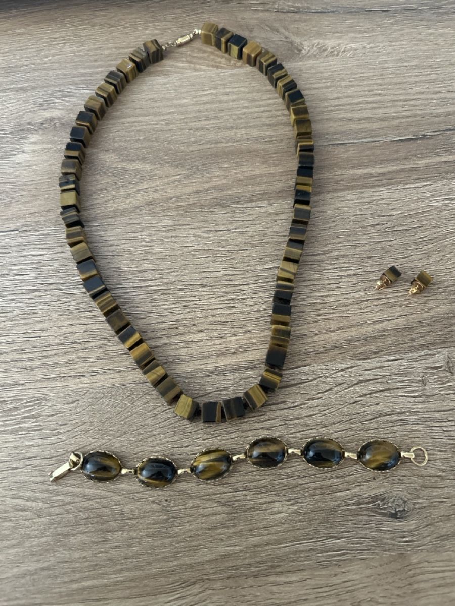Ketten: Tigeraugen Schmuckset – Neu (gemäss Beschreibung) aus Stallikon von mimi4u