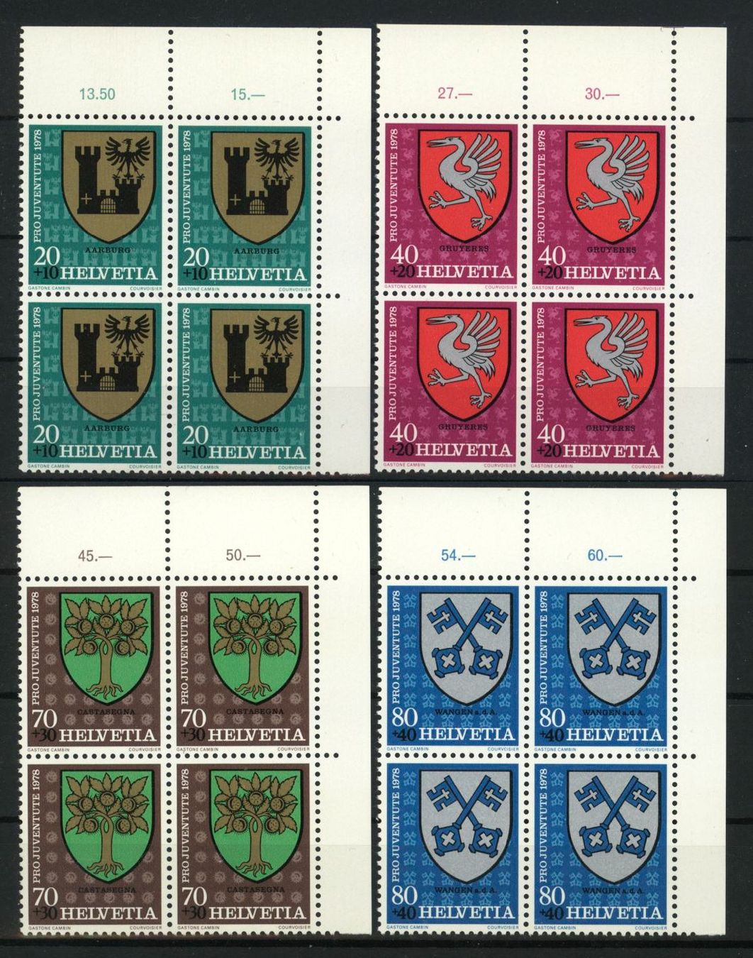 Tutti i francobolli: 1978, Pro Juventute, Viererblöcke ** – Usato da Willisau venduto da Vollstempel