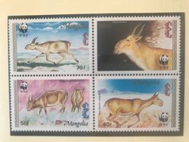 Mongolei 1995 WWF Satz Saiga postfrisch 4er-Block
