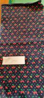Jersey Stoff Dunkelblau mit Kirschen 94x64