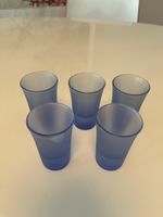 5er Set blaue Shot Gläser, neuwertig