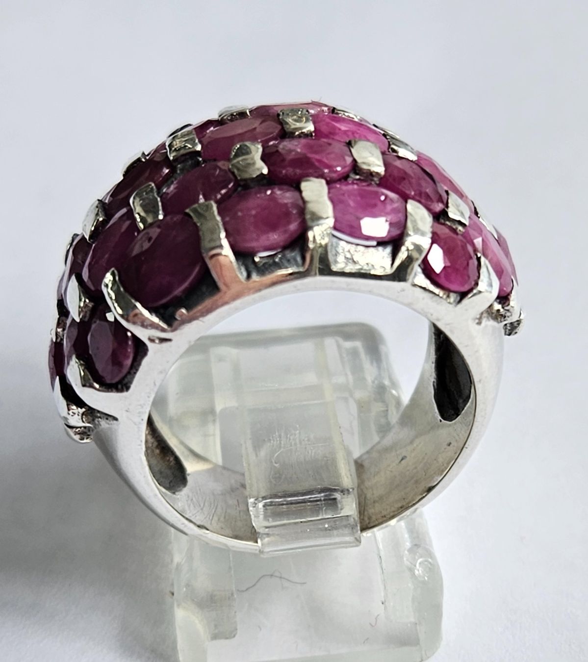 Anelli: Ring Silber mit vielen Rubinen Grösse 56 – Nuovo (secondo la descrizione) da Zürich venduto da benedikt12 8
