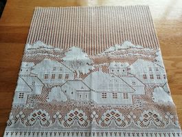 Vorhangstoff, Kissen, DJY Projekt, Häuser Motiv-Vintage