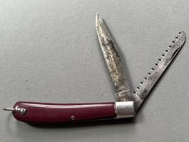 Altes Sackmesser Gebrüder Schwarz Basel 93 mm mit Säge