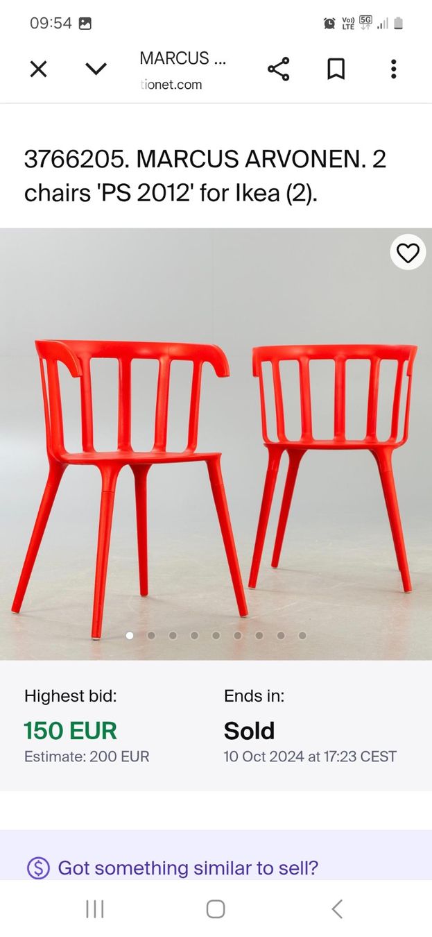Ikea Sedie: 2 chaises IKEA PS noires Marcus Arvonen design – Usato da Fully venduto da tameab 3