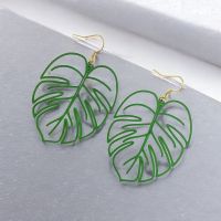 Boucles d'oreilles des années 80 vintage rétro Monstera