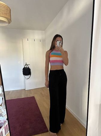 Strick Crop Top bunt 