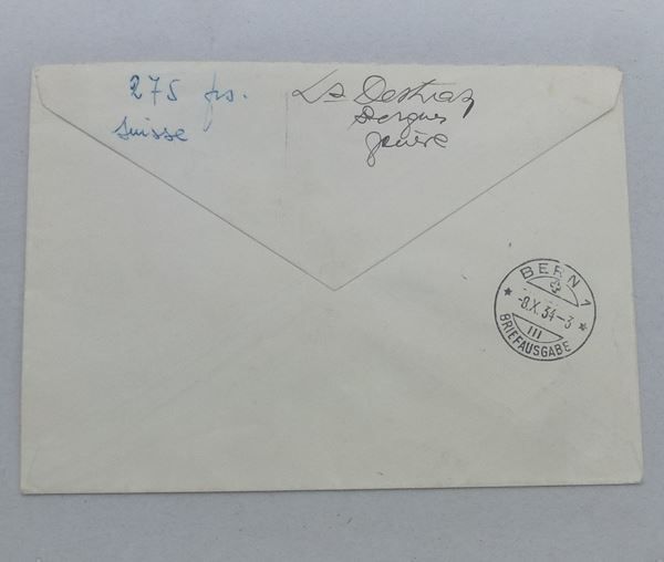 Tutti i francobolli: NABA Block 1934 ++ Brief 7.X.1934 – Usato da Walkringen venduto da Casablanca777 1