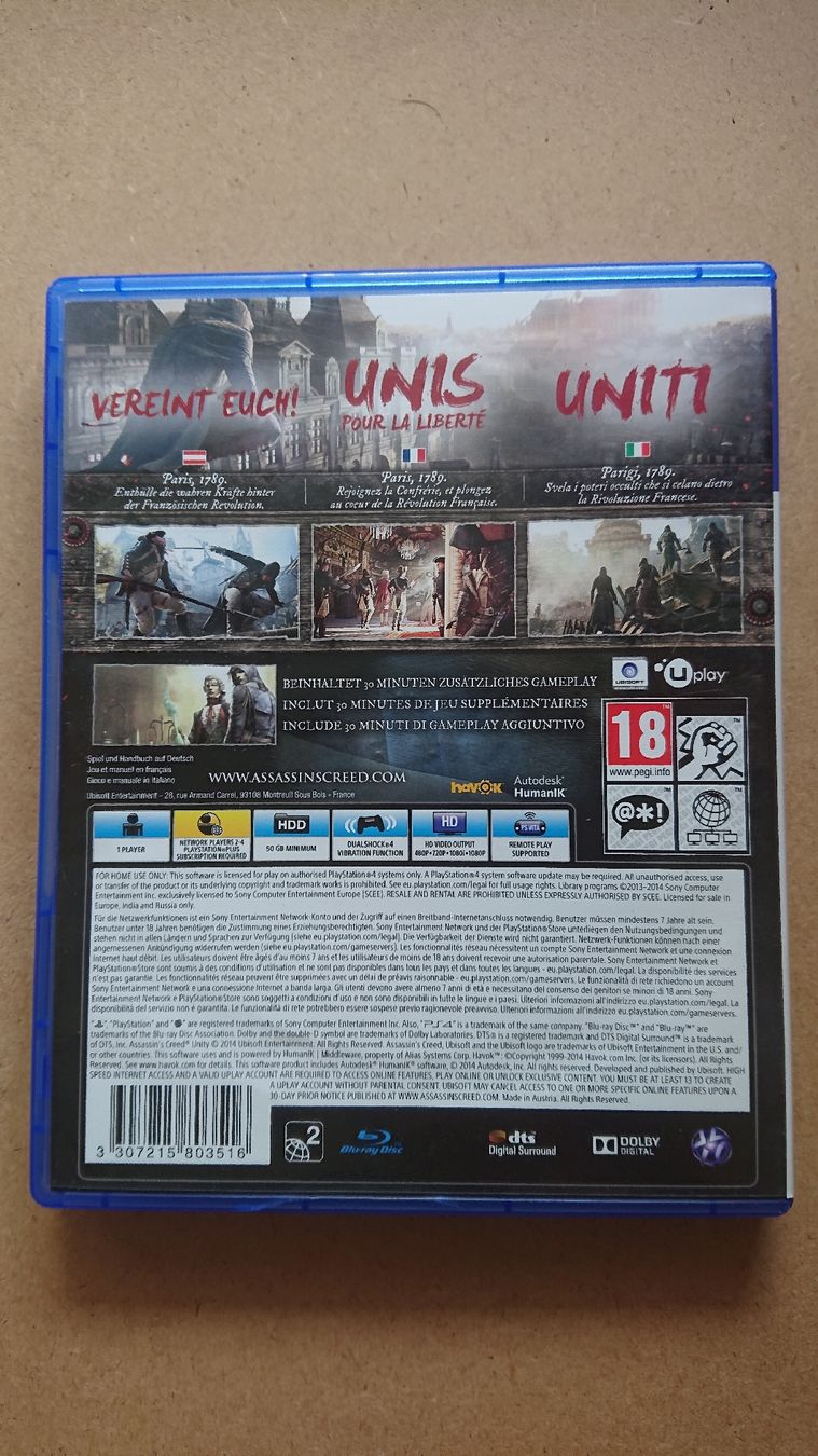 Jeux: Assassin's Creed Unity ps4 – D'occasion à Chur par FreakofRarity 1