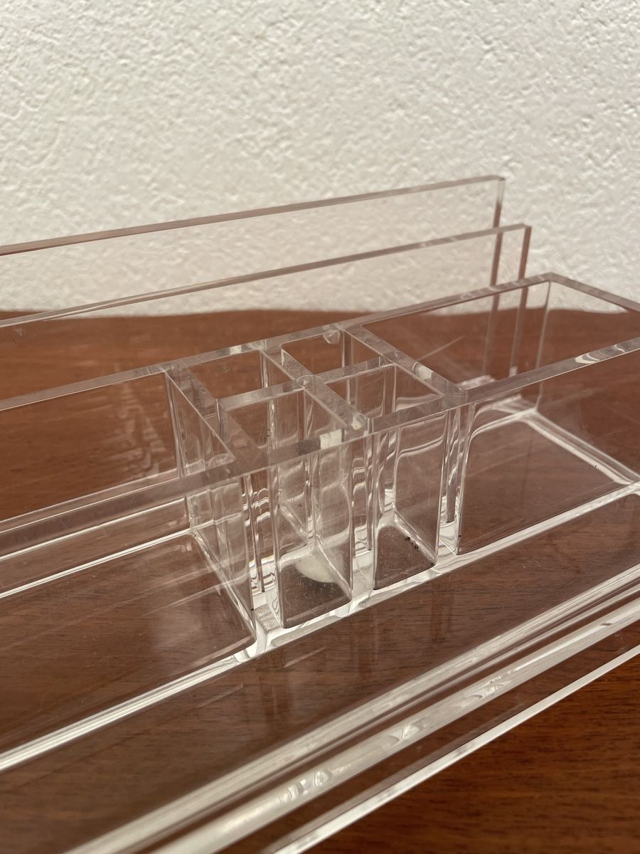 Guzzini Sonstiges Schreiben & Zeichnen: 80s Acrylglas Organizer Guzzini Stiftehalter Briefhalter – Gebraucht aus Zürich von Vintagewiesel 9